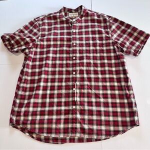 Denim & Supply Ralph Lauren Red‎ Plaid Cotton Short Sleeve Button Shirt XXL